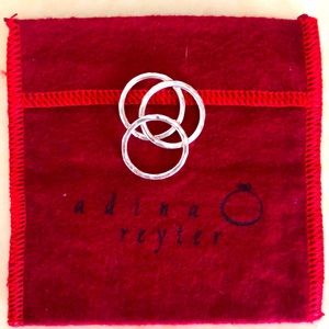 Adina Reyter hammered silver stacking rings